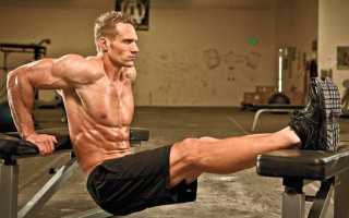 Тренировка трицепса обратными отжиманиями