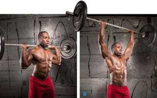 Армейский жим (жим штанги с груди стоя): техника выполнения, рабочие мышцы, видео