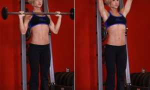 Жим штанги стоя с груди